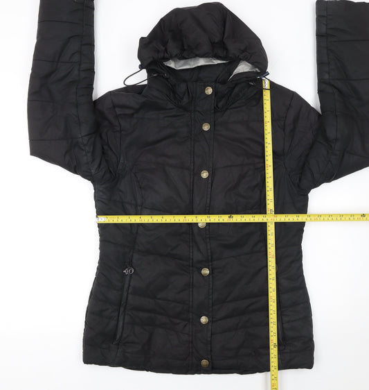 Iguana Fashion Women's Black Size 12 Hooded Puffer Jacket