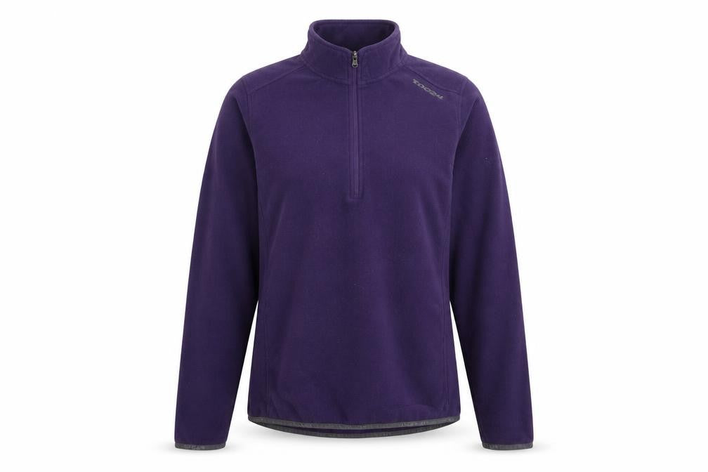 TOG24 Women's Purple Fleece 1/2 Zip Pullover Sweatshirt Size 12-14