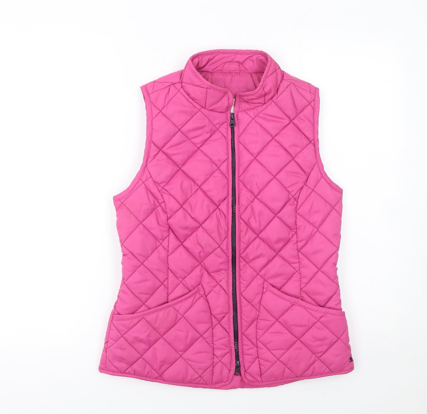Womens UK Size 8 Regular Joules Pink Polyester Waistcoat