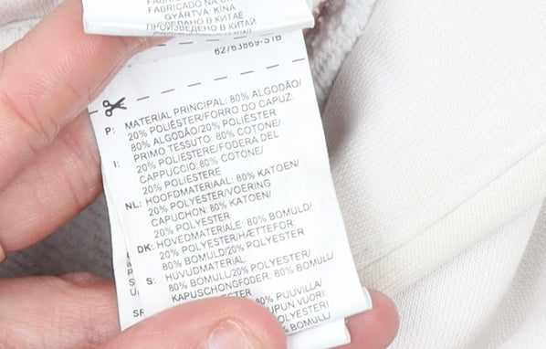 Womens UK XS Relaxed Reebok Beige Pullover Hoodie