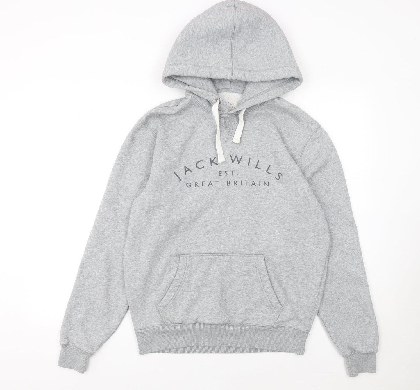 Mens UK S Regular Jack Wills Grey Pullover Hoodie