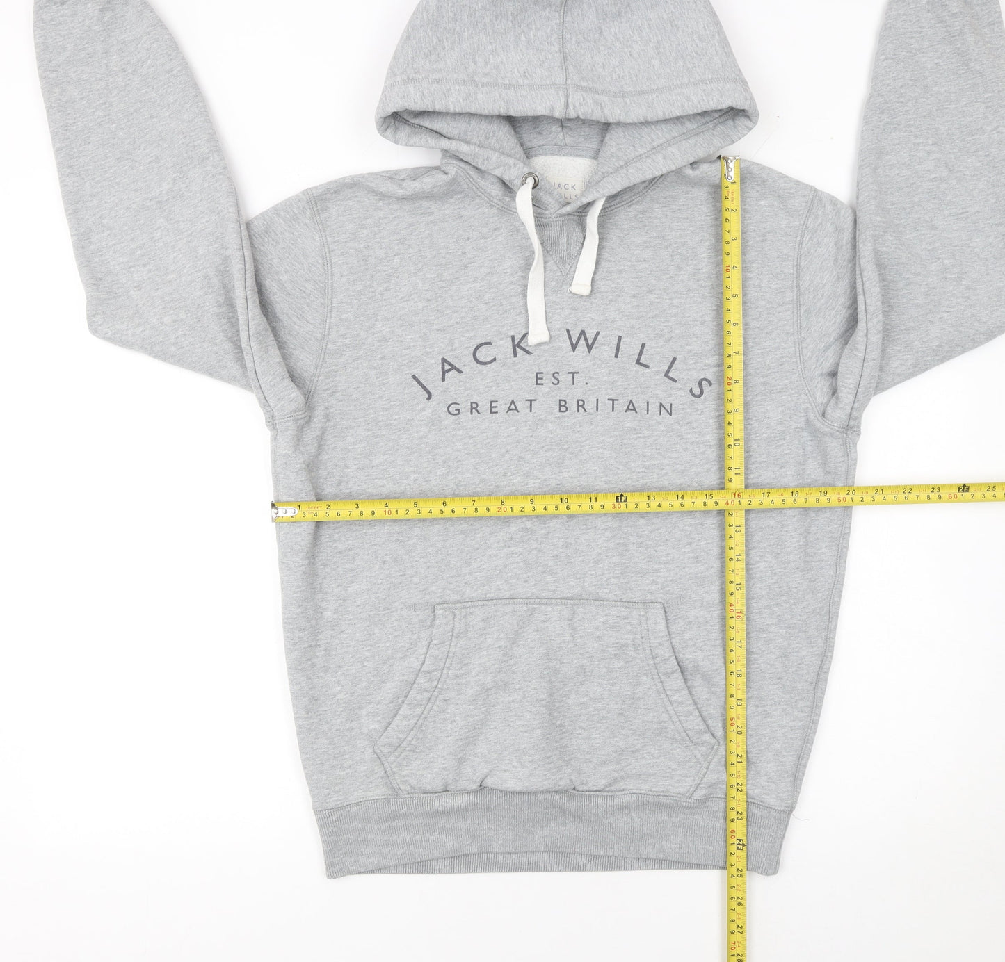 Mens UK S Regular Jack Wills Grey Pullover Hoodie