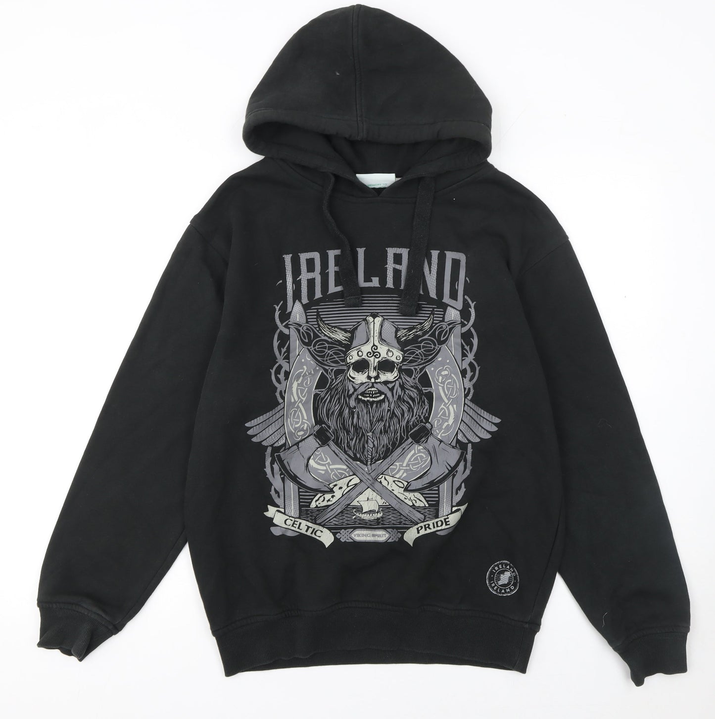 From Ireland Men's Black Celtic Pride Pullover Hoodie Size S