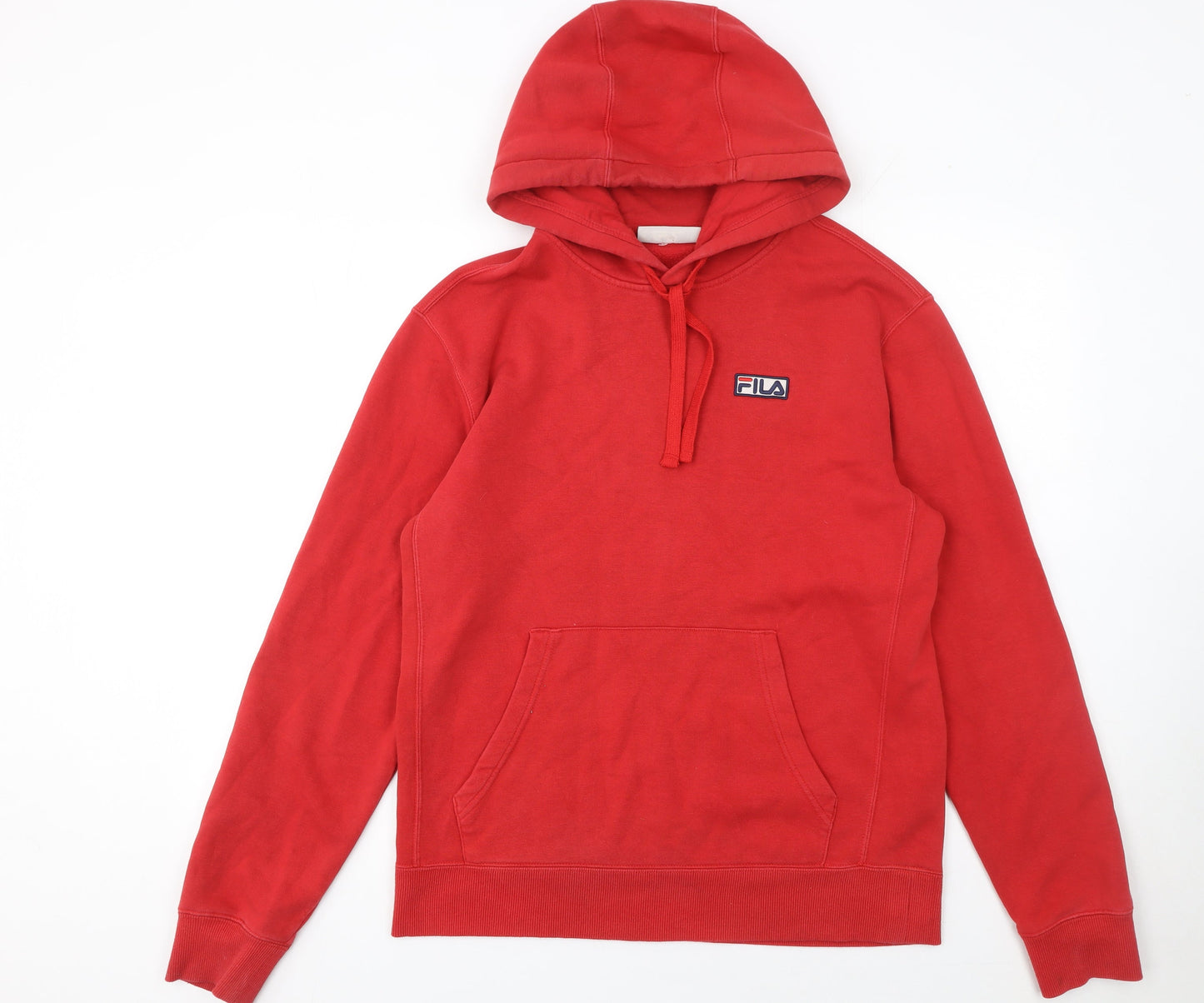 Mens UK M Regular FILA Red Pullover Hoodie
