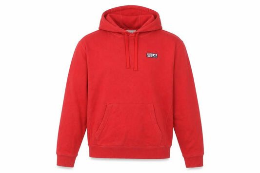 Mens UK M Regular FILA Red Pullover Hoodie