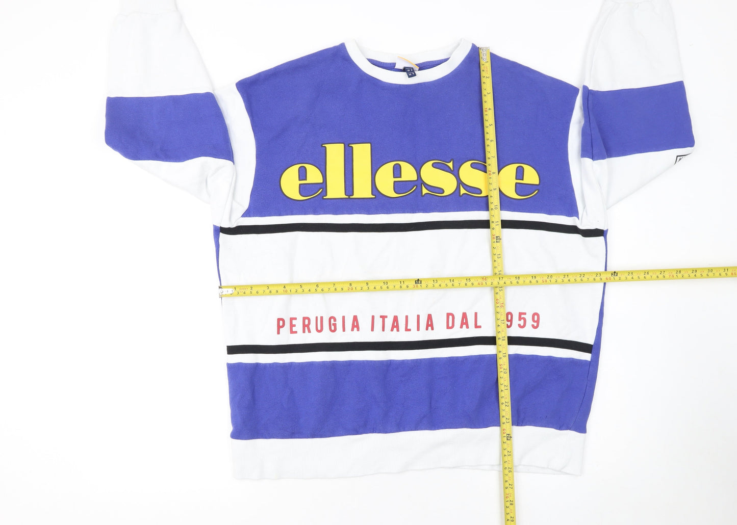 Womens UK 6 Regular ellesse Blue Pullover Sweatshirt