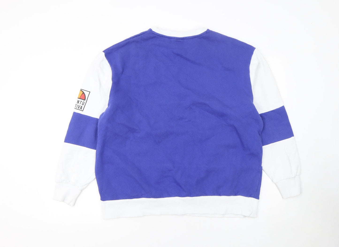 Womens UK 6 Regular ellesse Blue Pullover Sweatshirt