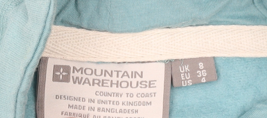 Womens UK 8 Regular Mountain Warehouse Blue Pullover Hoodie