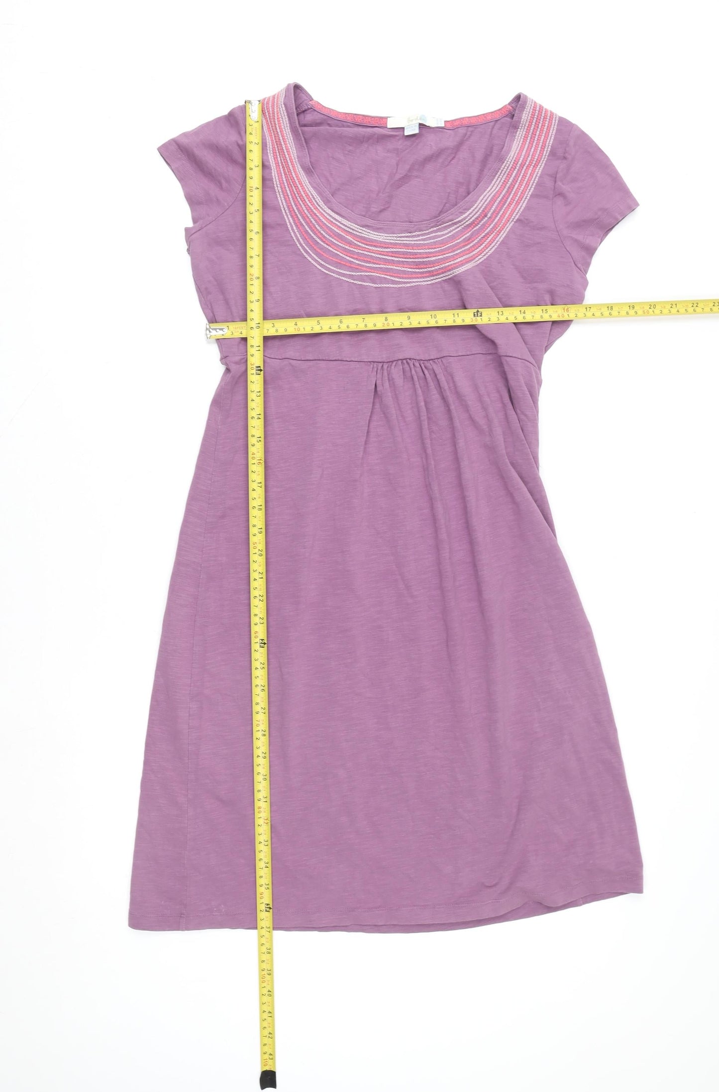 Boden Women’s Purple A-Line Jersey Dress Size 10 Short Sleeve