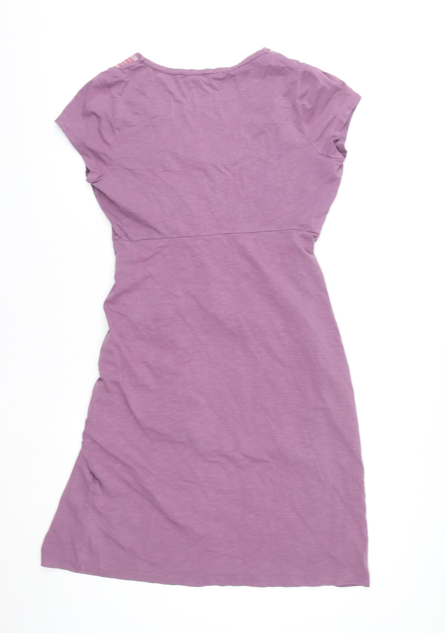 Boden Women’s Purple A-Line Jersey Dress Size 10 Short Sleeve