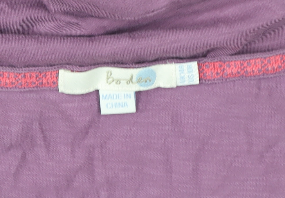 Boden Women’s Purple A-Line Jersey Dress Size 10 Short Sleeve