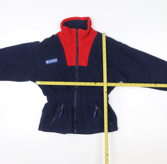 Columbia Boys Blue and Red Fleece Full Zip Outdoor Jacket 8-10 Years