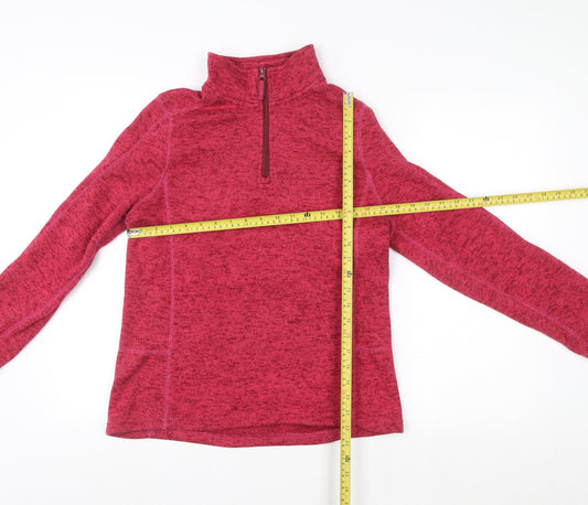 Womens UK 10 Regular Mountain Warehouse Red Pullover Sweatshirt