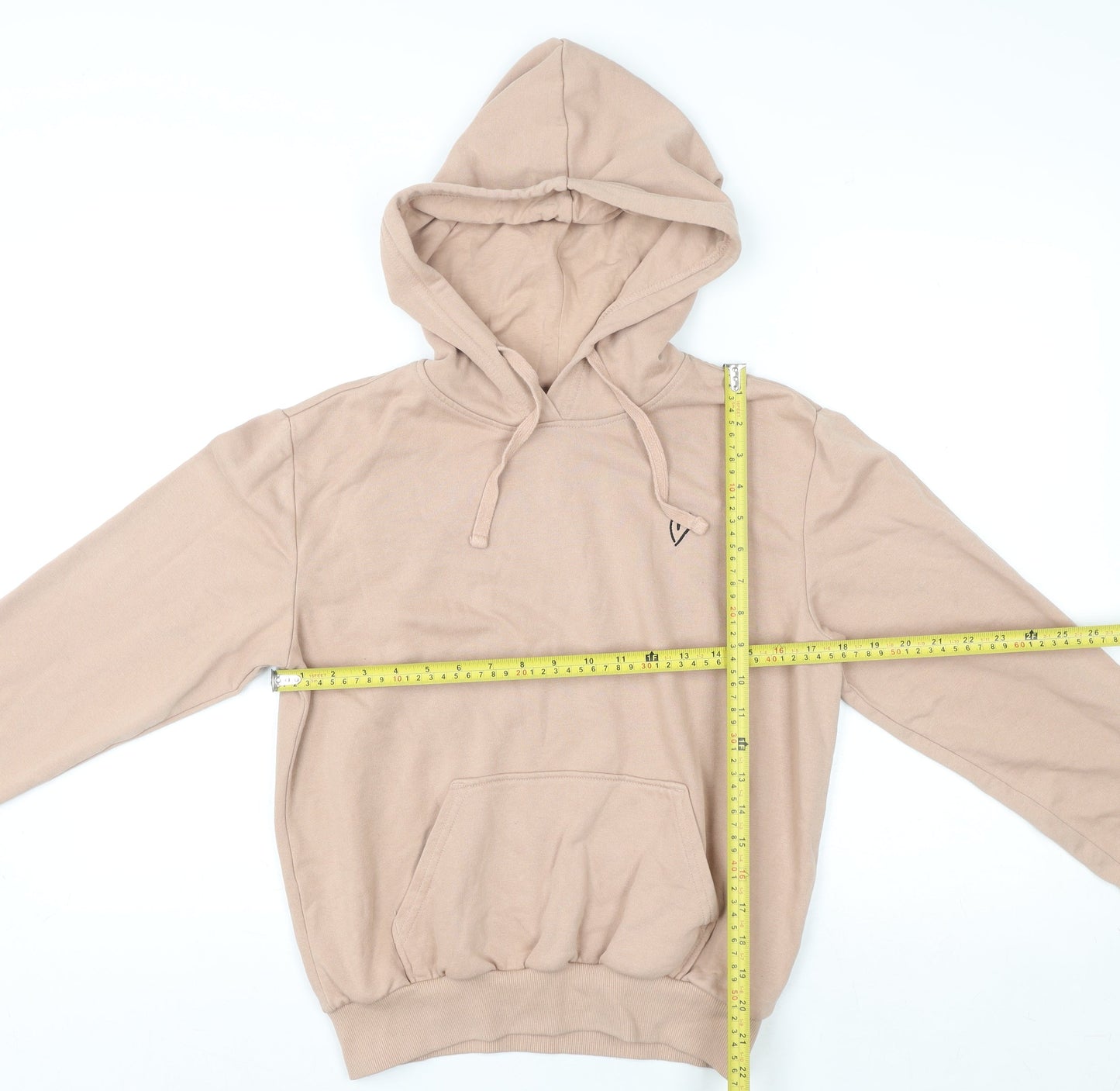 H&M Divided Womens Beige Pullover Hoodie XS Cotton Blend Casual