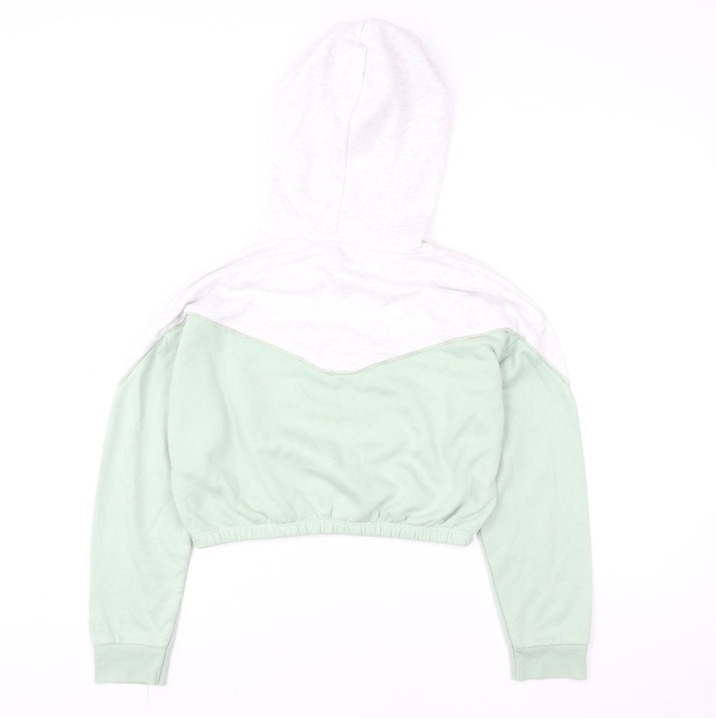 New Look Girls Green Colourblock Hoodie 12-13 Years Pullover Sweatshirt