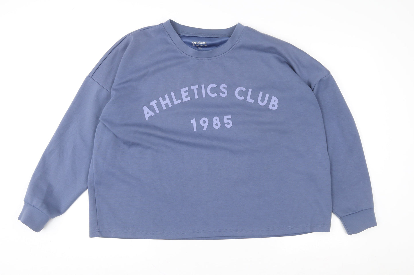 Souluxe Women Blue Athletics Club 1985 Pullover Sweatshirt XL