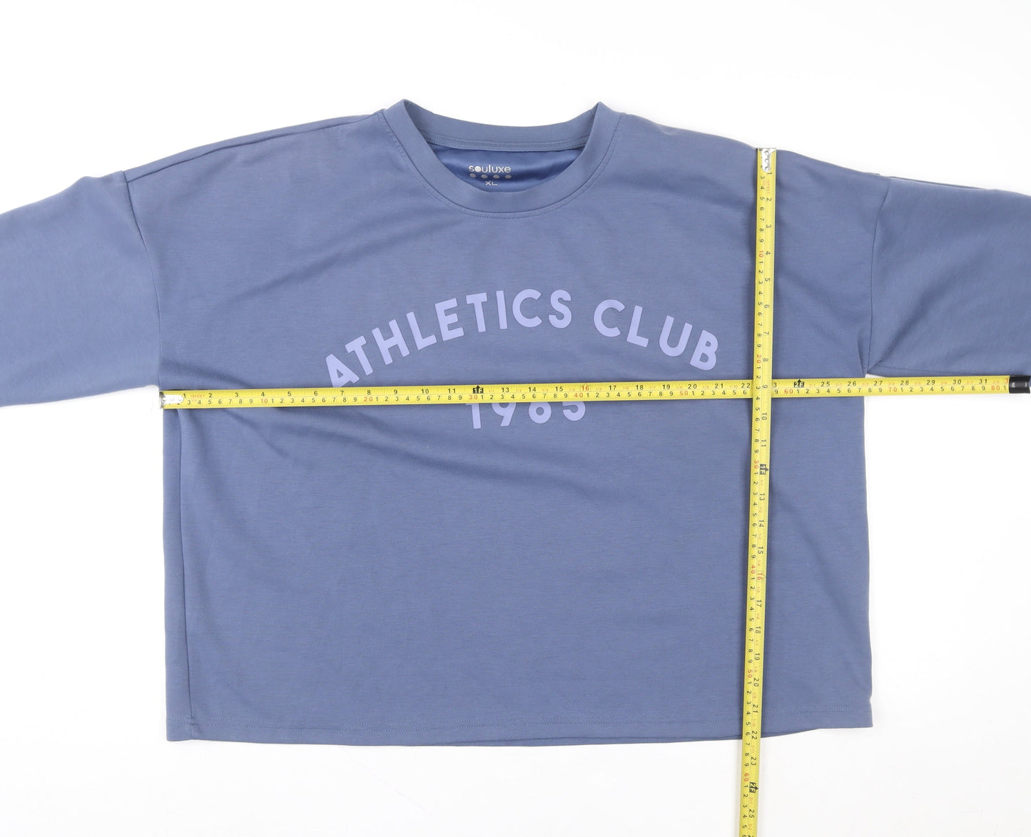 Souluxe Women Blue Athletics Club 1985 Pullover Sweatshirt XL