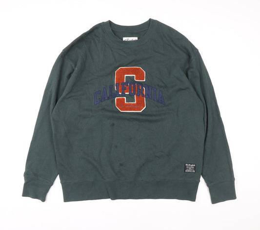 Primark Women’s Green California Graphic Cotton Sweatshirt XL