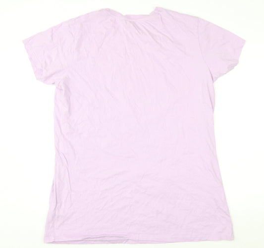 Disney Women Purple Cotton Pluto Nightshirt UK 12-14 T-Shirt Style