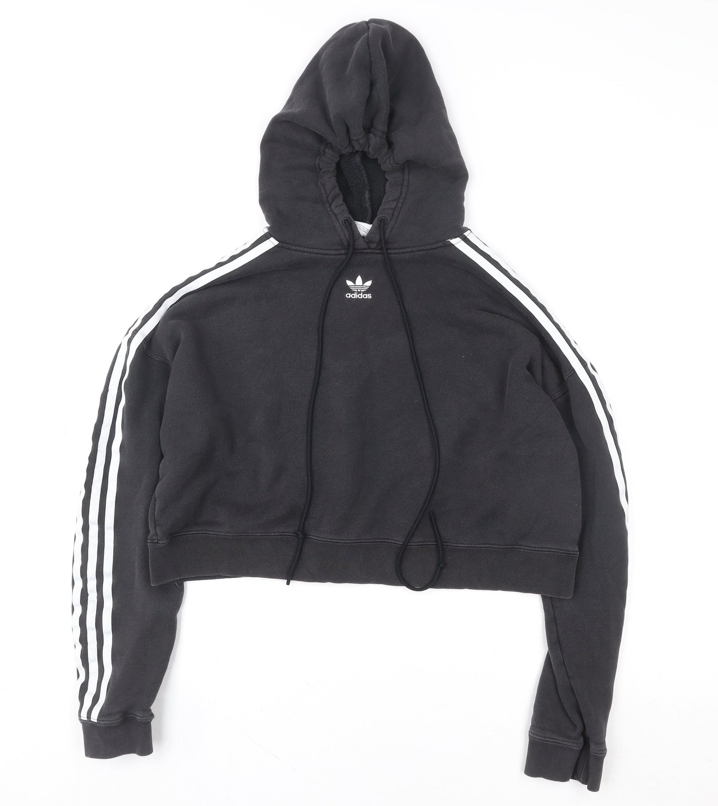 Womens UK 8 Regular adidas Black Pullover Hoodie