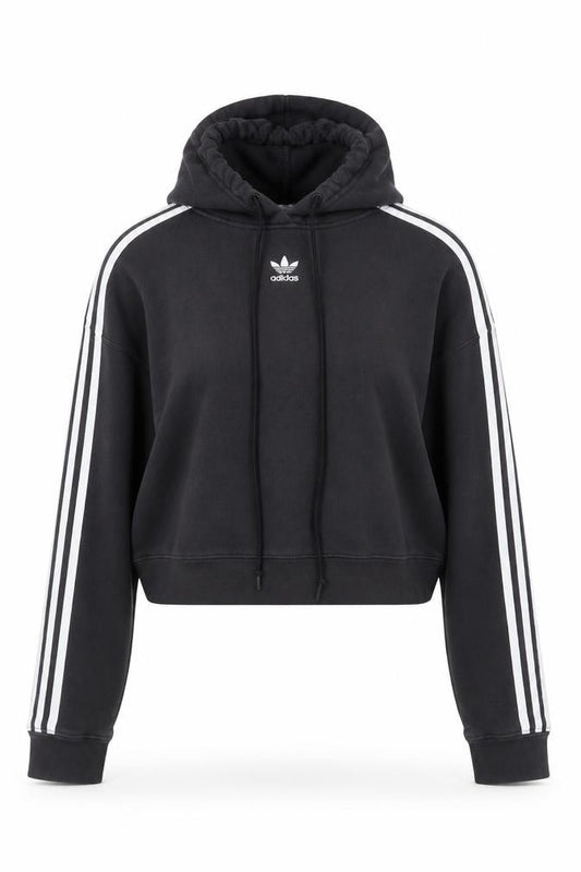 Womens UK 8 Regular adidas Black Pullover Hoodie