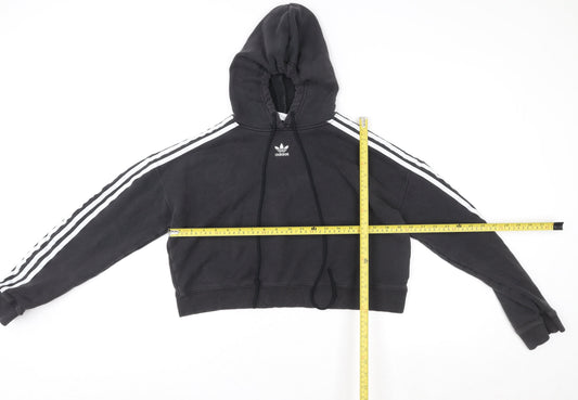 Womens UK 8 Regular adidas Black Pullover Hoodie