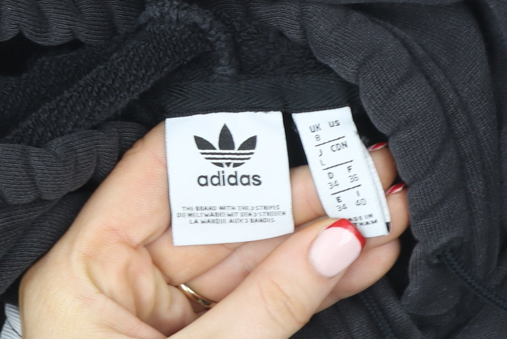 Womens UK 8 Regular adidas Black Pullover Hoodie