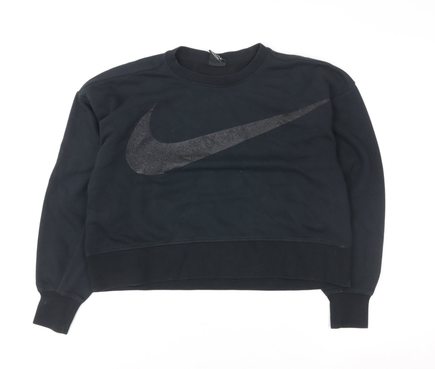 Womens UK XS Regular Nike Black Pullover Sweatshirt