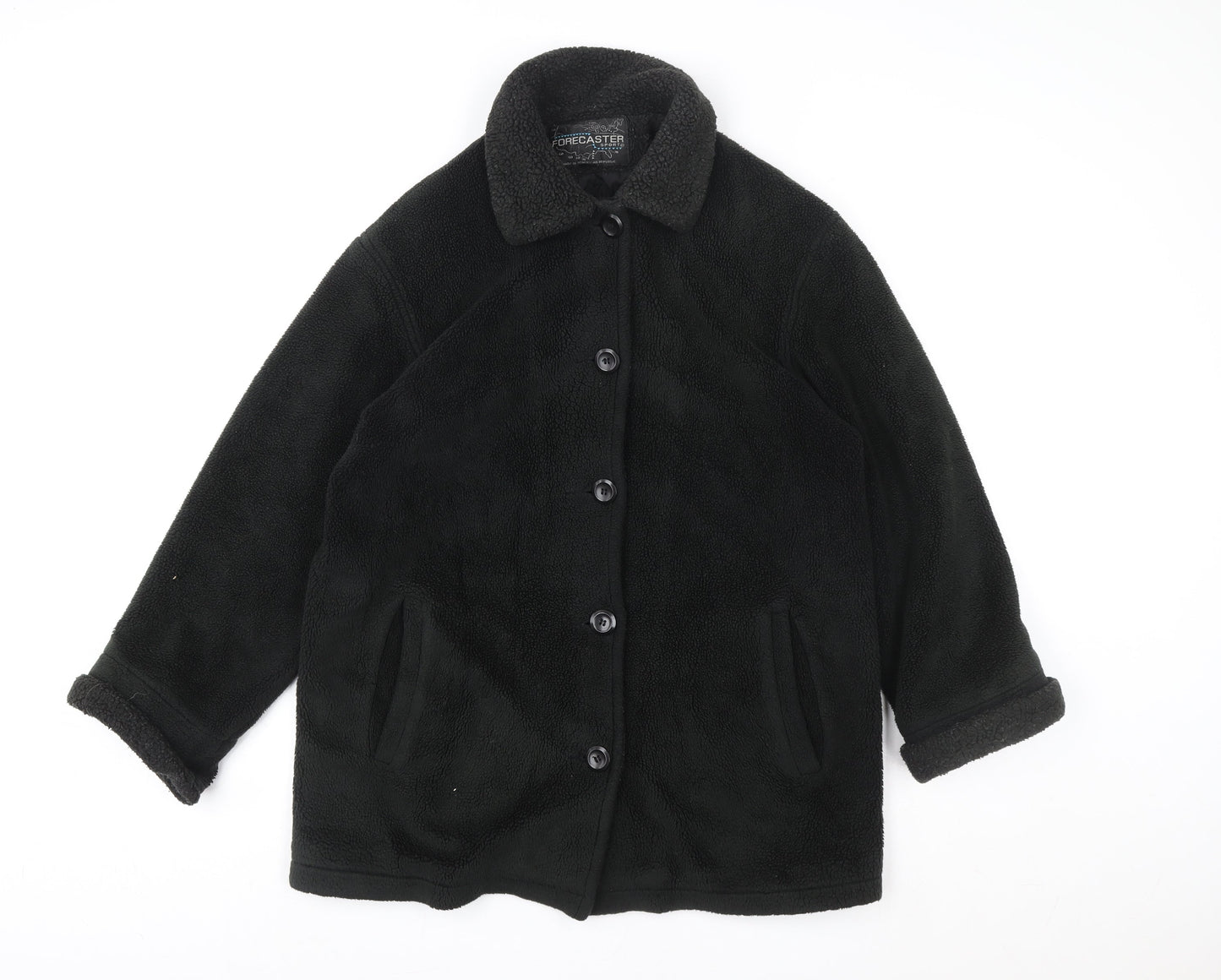 Forecaster Men's Black XS Fleece Overcoat with Button Closure