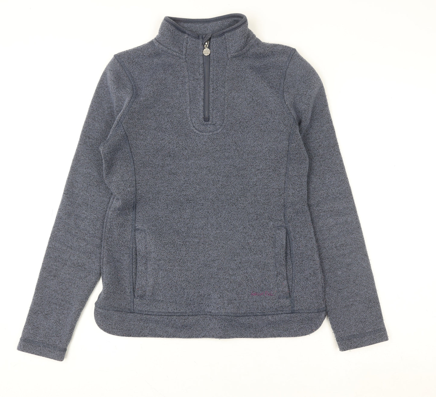 Weird Fish Blue 1/4 Zip Fleece Sweatshirt Unisex Adults Size 8 Regular Fit