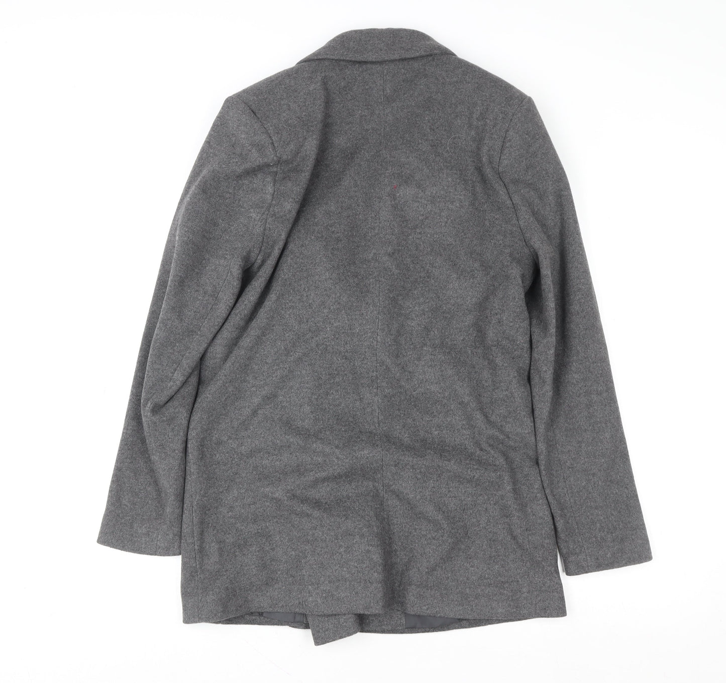 Primark Womens Grey Wool Blend Blazer Coat Size 8 Business Casual