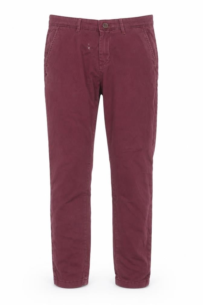 Jack & Jones Men's Red Slim Fit Chino Trousers 32x30 Cotton Blend