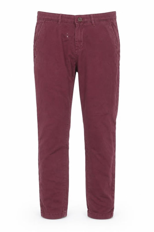 Jack & Jones Men's Red Slim Fit Chino Trousers 32x30 Cotton Blend