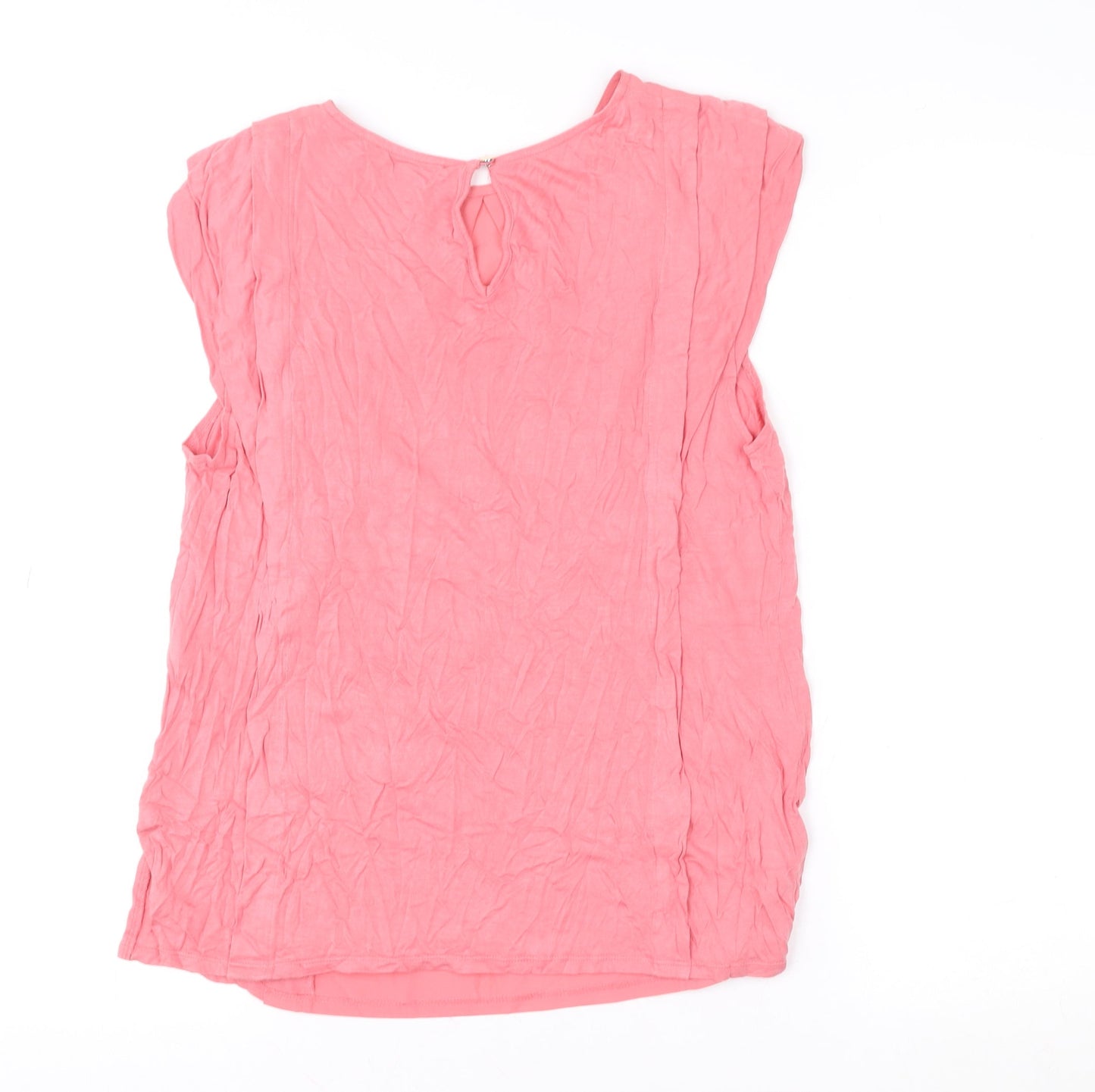 Oasis Women's Pink Sleeveless Cotton Blouse Size M