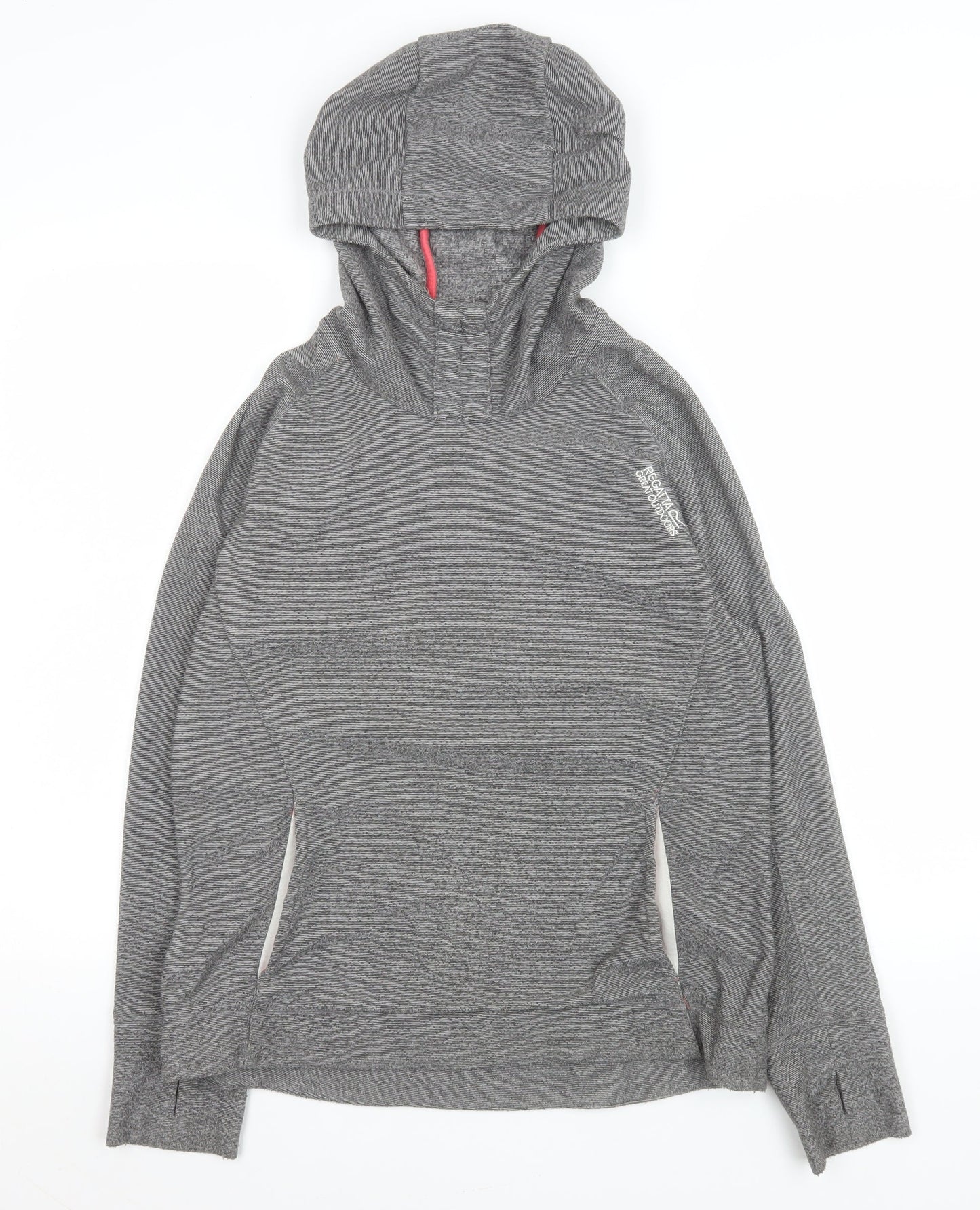 Womens UK 12 Regular Regatta Grey Pullover Hoodie