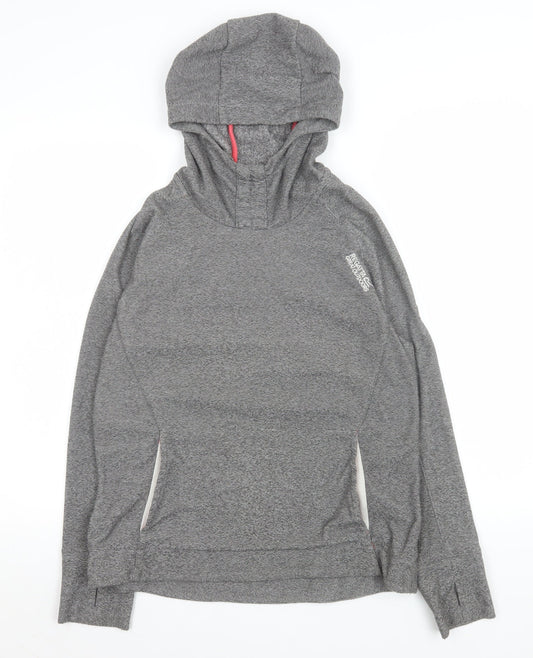 Womens UK 12 Regular Regatta Grey Pullover Hoodie
