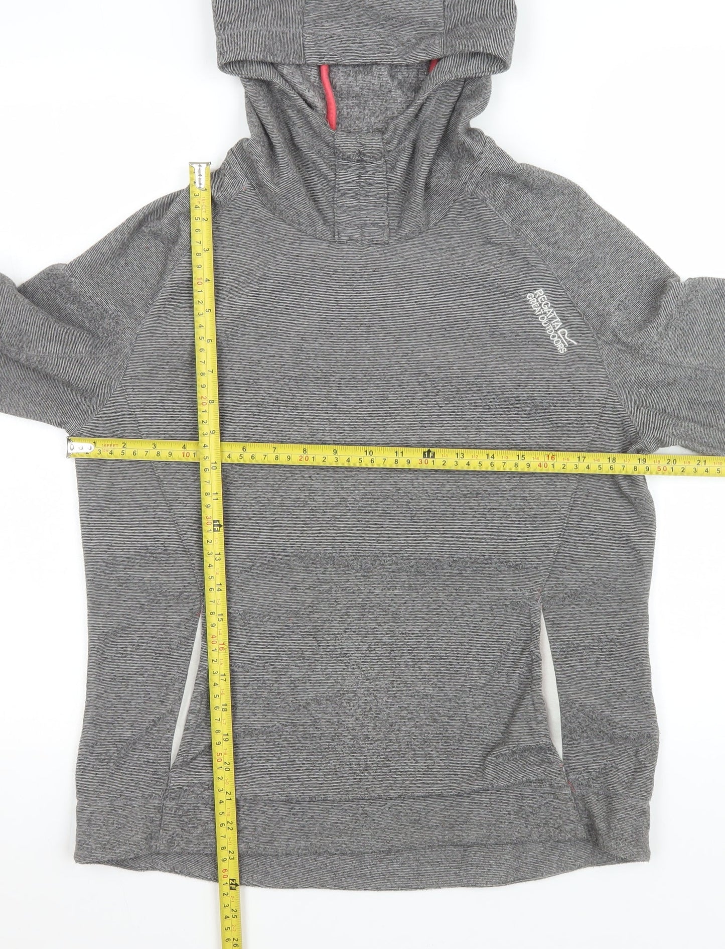Womens UK 12 Regular Regatta Grey Pullover Hoodie