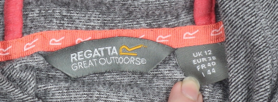 Womens UK 12 Regular Regatta Grey Pullover Hoodie
