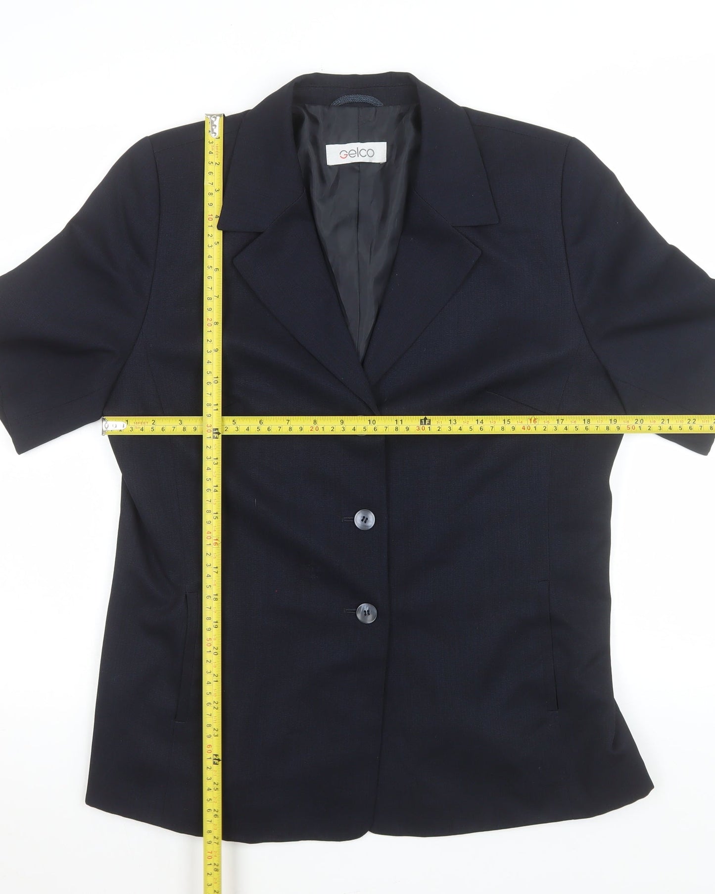 Gelco Black Short Sleeve Button-Up Shirt Size 14 Regular Fit