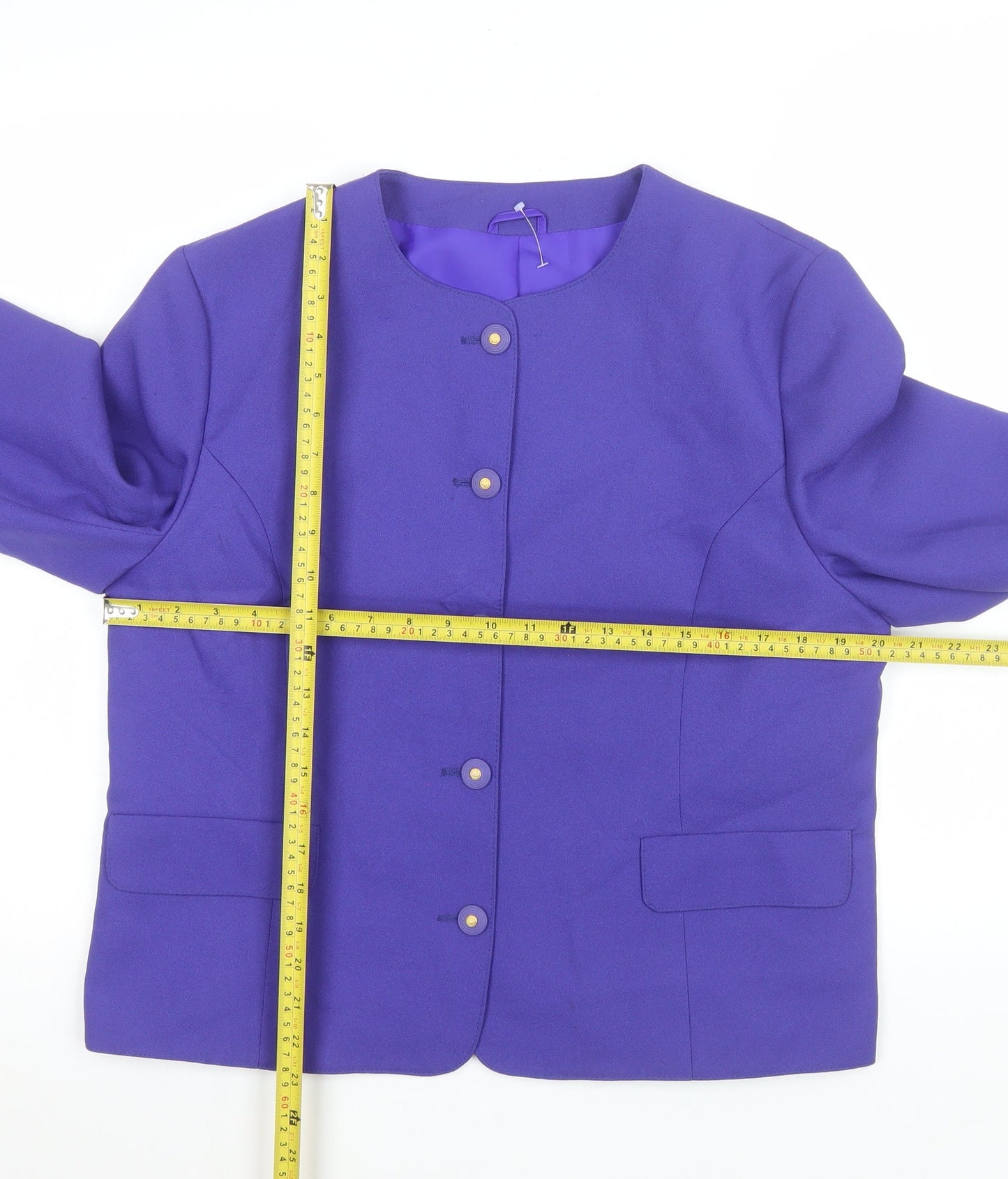 Debenhams Classics Purple Women's Size 14 Blazer Jacket Lined