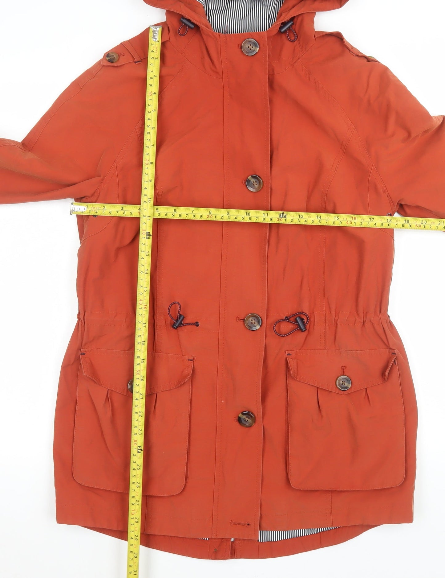 Marks and Spencer Women’s Orange Hooded Parka Jacket Size 10