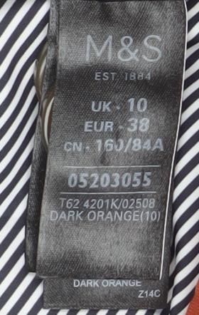Marks and Spencer Women’s Orange Hooded Parka Jacket Size 10