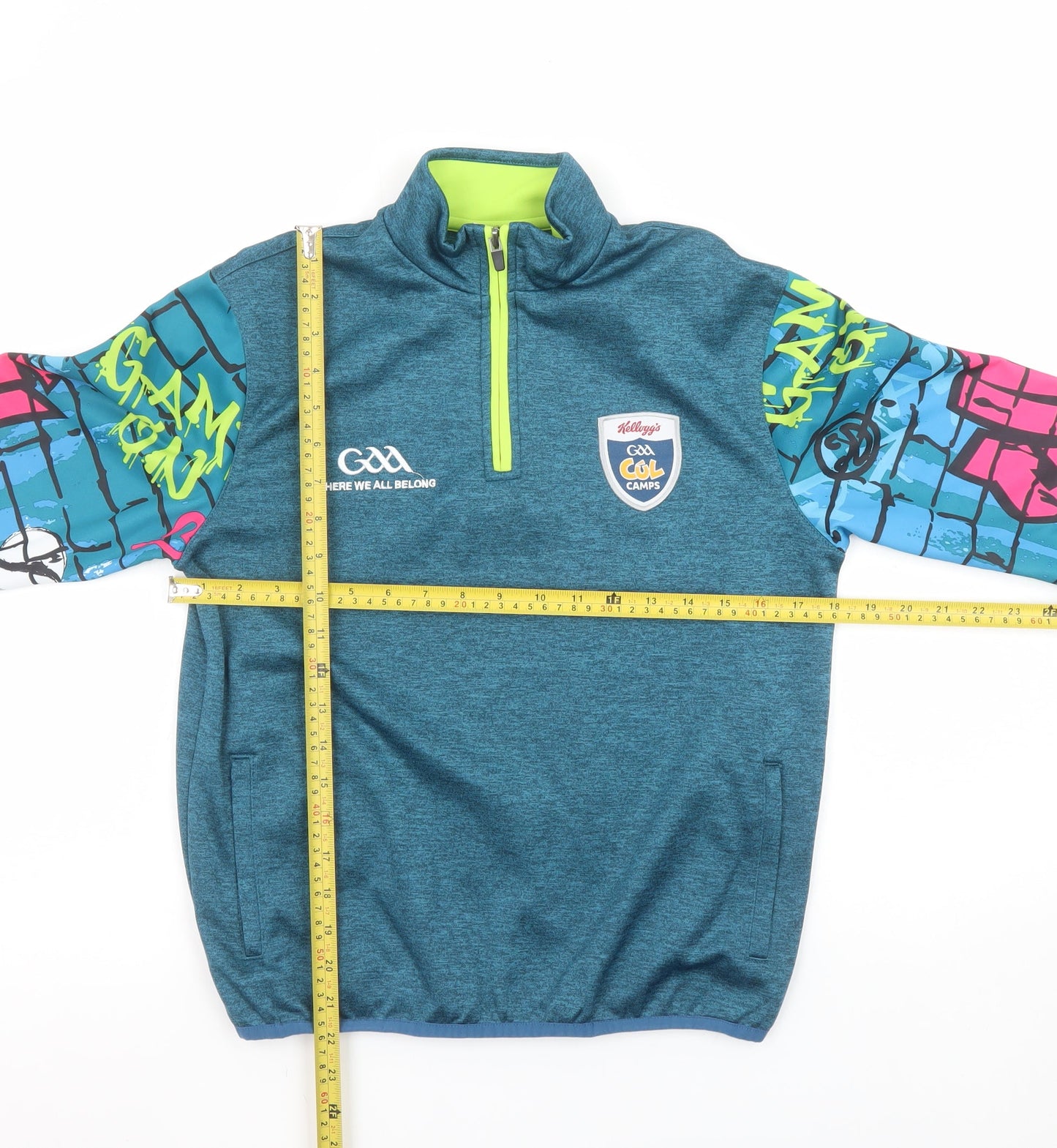Masita Boys Blue Graphic 1/4 Zip Pullover Sweatshirt Size 4 Years