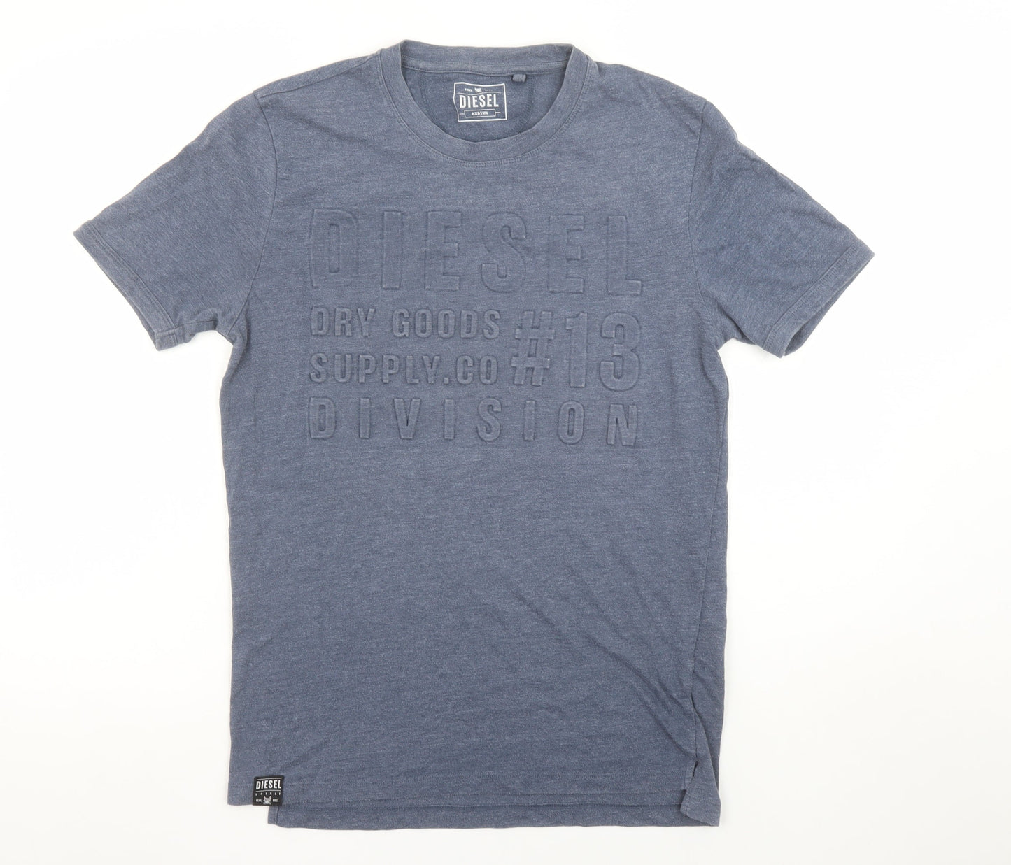 Mens UK Size M Diesel Blue  Cotton Blend T-Shirt