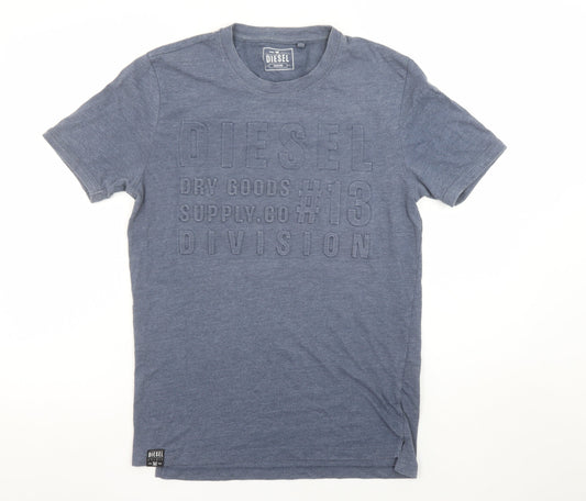 Mens UK Size M Diesel Blue  Cotton Blend T-Shirt