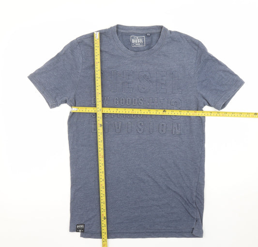 Mens UK Size M Diesel Blue  Cotton Blend T-Shirt