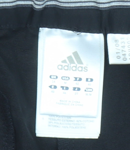 Adidas Womens Black Size 14 Cropped Activewear Trousers