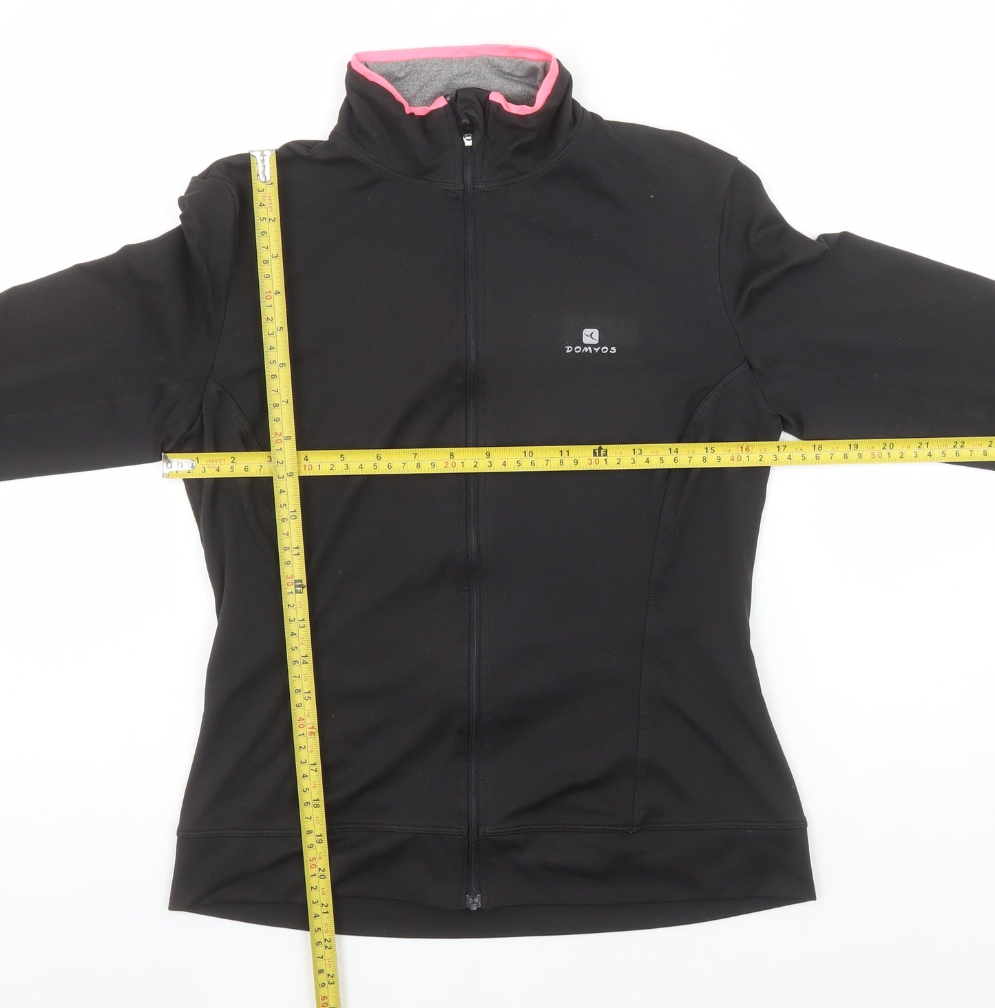 Domyos Women Black XS Full Zip Hoodie Jacket Sportswear
