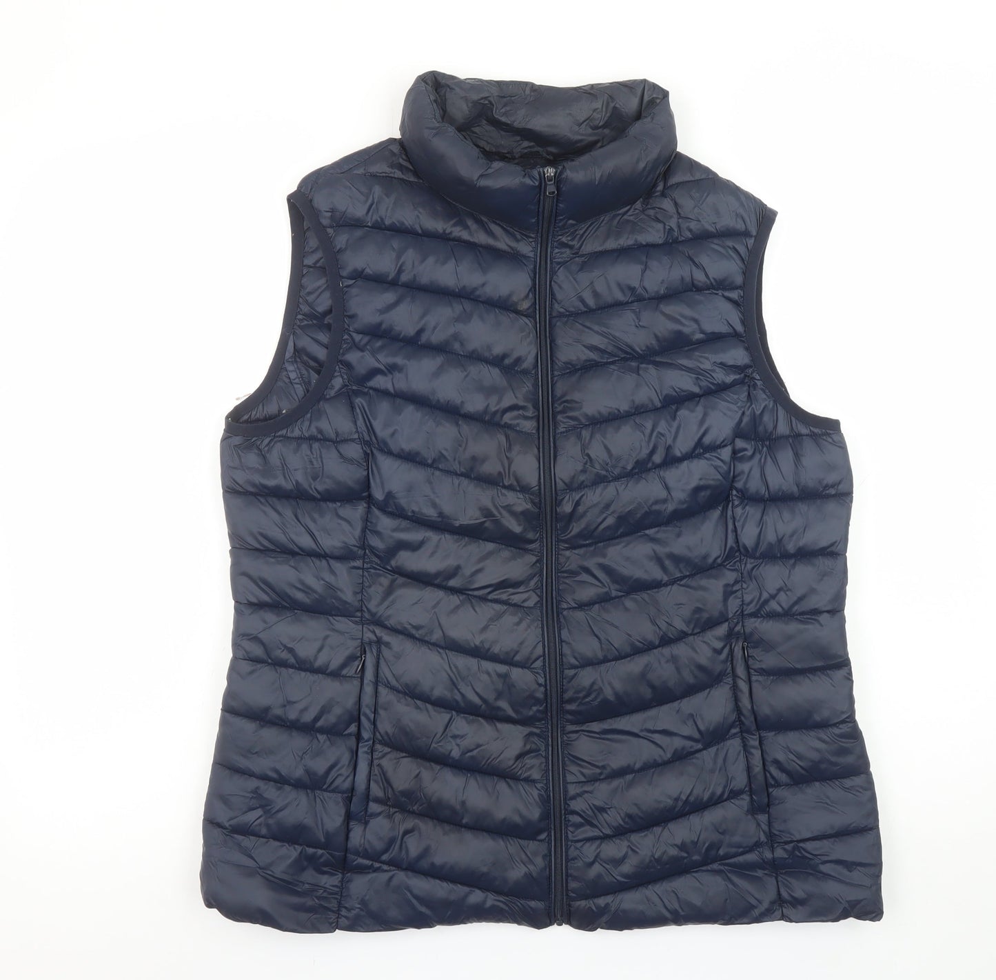St. Bernard Men's Blue Puffer Waistcoat Medium 40in Full Zip Lightweight