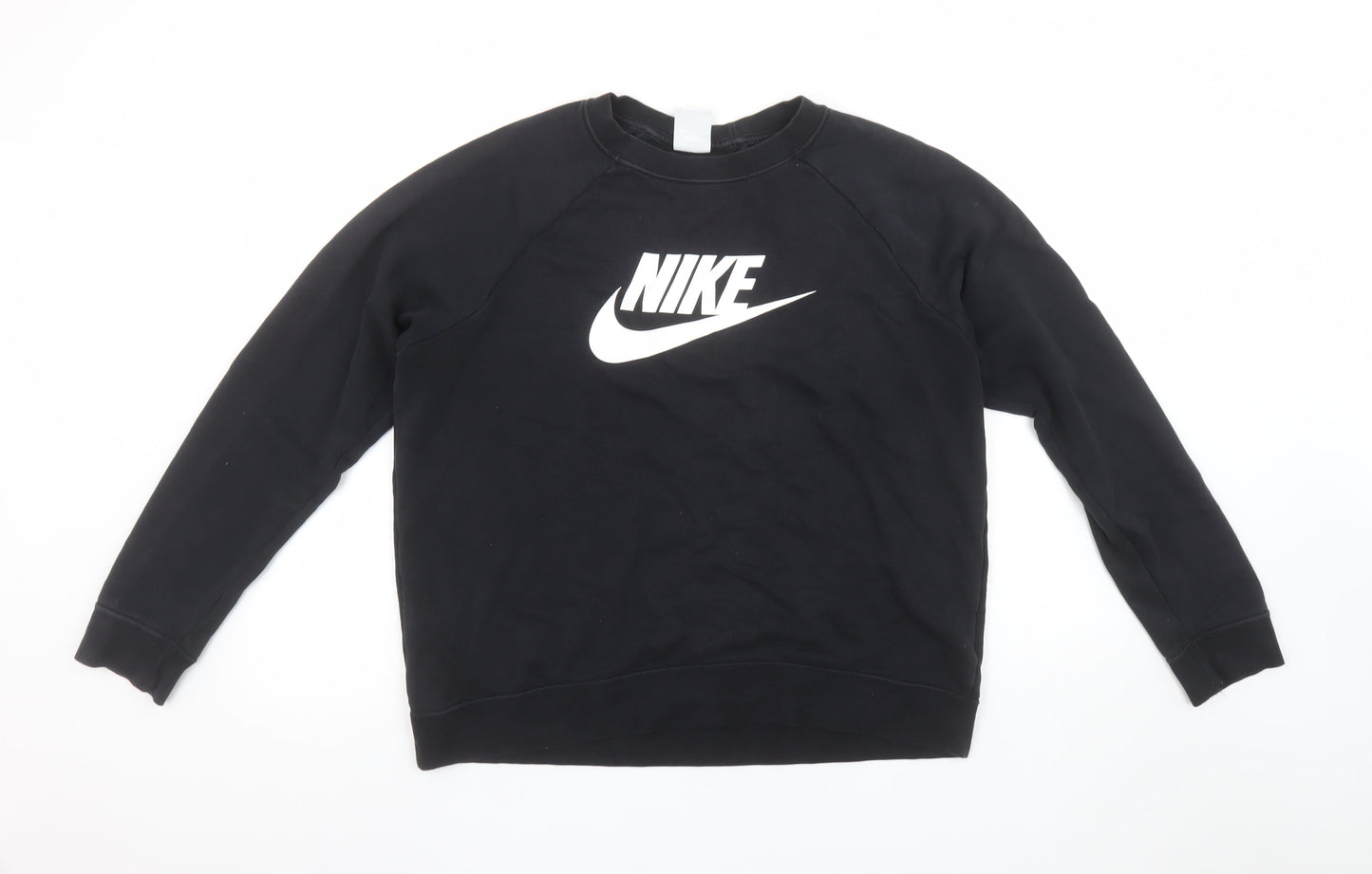 Womens UK L Regular Nike Black Pullover Sweatshirt